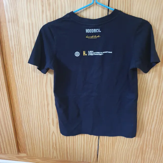 Camiseta niño Hoodrich negra talla 12-13 años
