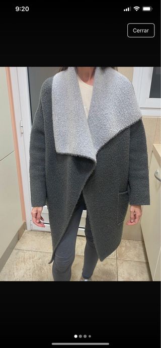 Abrigo Zara lana y punto oversize S