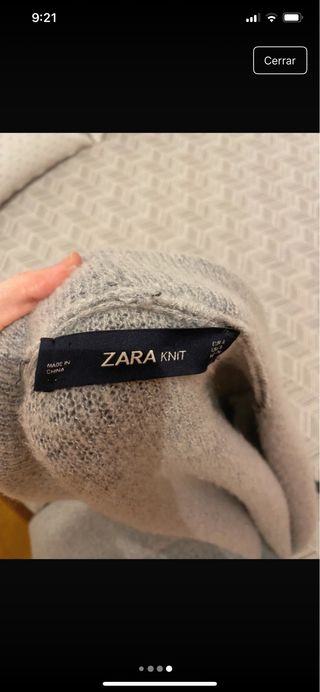 Abrigo Zara lana y punto oversize S