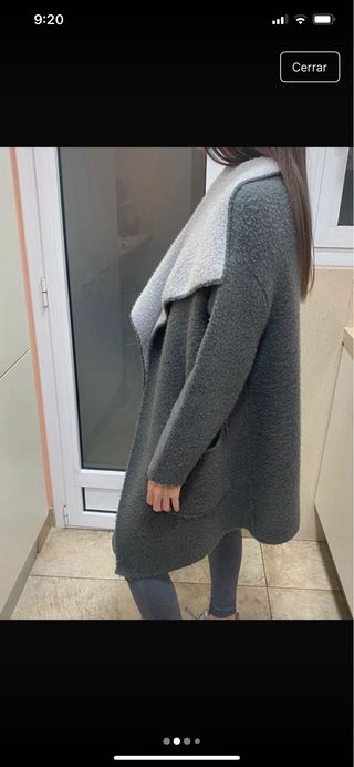 Abrigo Zara lana y punto oversize S