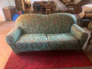 Divano 3 posti tessuto floreale