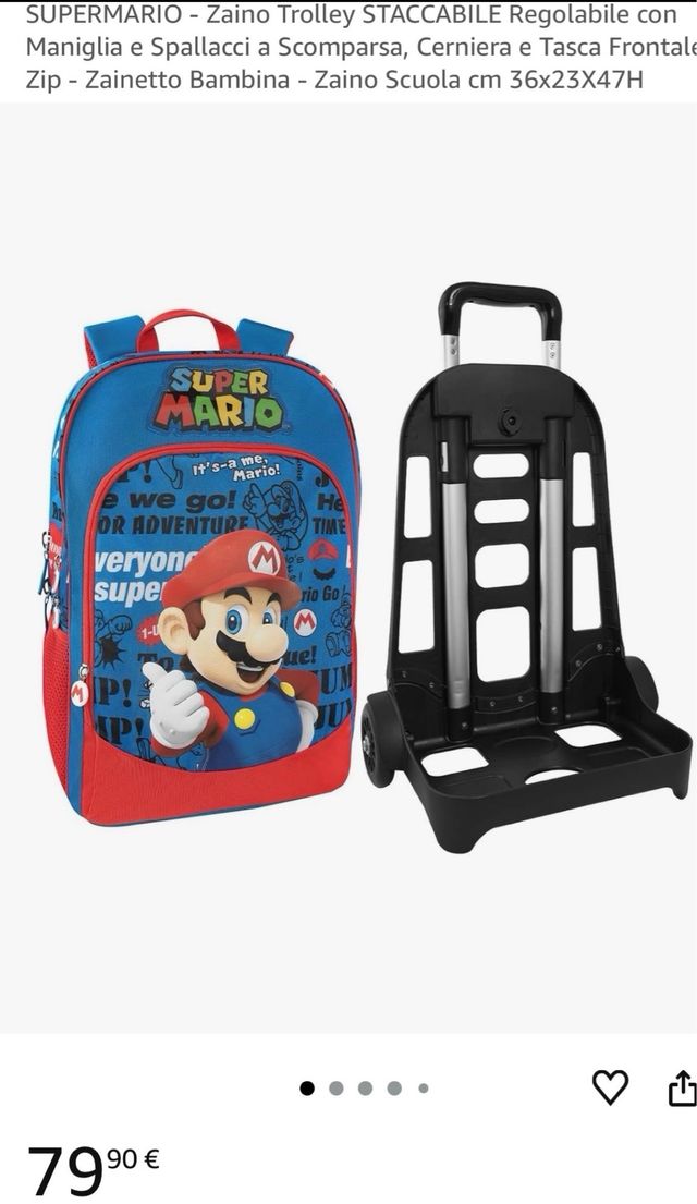 Zaino Trolley Super Mario Bross