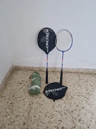 Raquetas Bádminton TecnoPro + Red