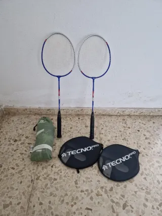 Raquetas Bádminton TecnoPro + Red