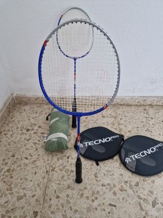Raquetas Bádminton TecnoPro + Red