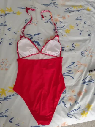 Bañador floral rosa y rojo nuevo