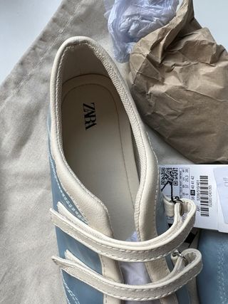 Bailarinas Zara Azul Satinado