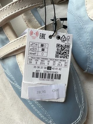 Bailarinas Zara Azul Satinado