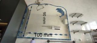 Specchio decorato con delfini