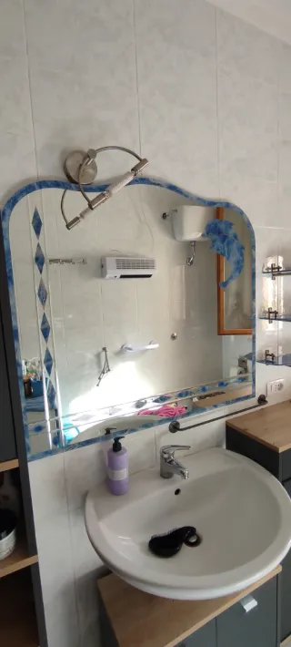 Specchio decorato con delfini
