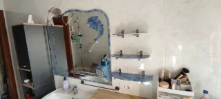 Specchio decorato con delfini