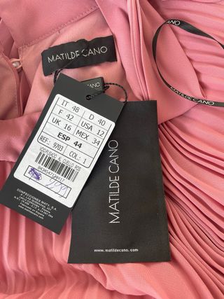 Vestido Matilde Cano Talla 44 Nuevo con etiqueta