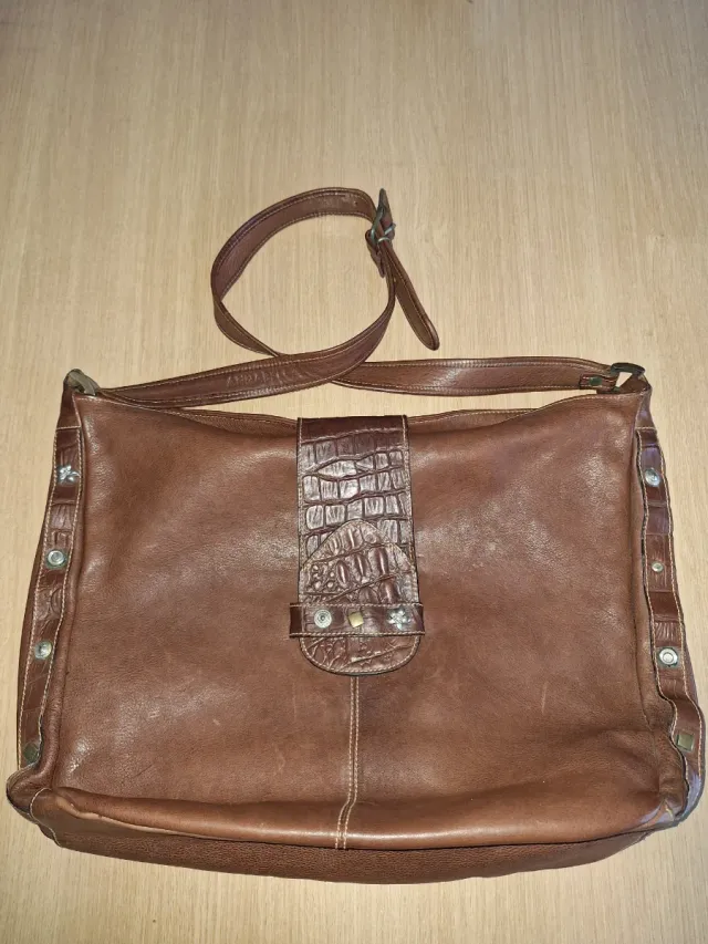 Borsa donna in pelle marrone