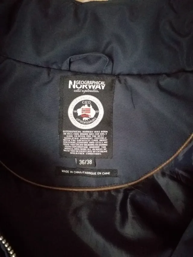 Abrigo Geographical Norway Azul Unisex