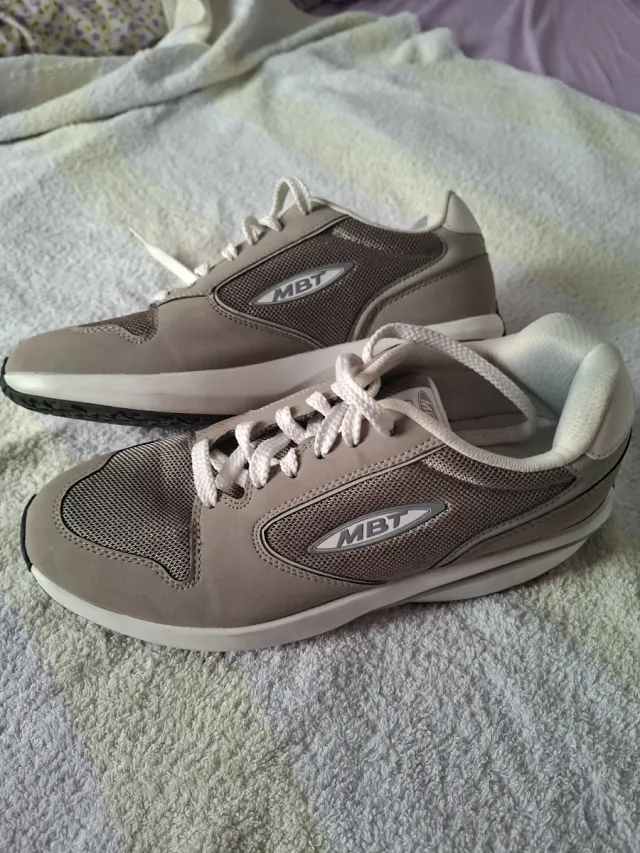 Zapatos MBT Hombre Beige/Gris
