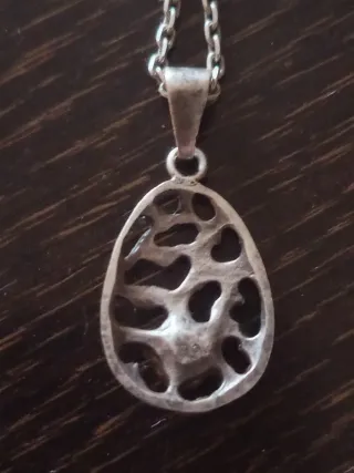 Colgante Vintage Plata con Piedra Verde