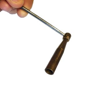 Chiave a manovella antica in bronzo per orologio