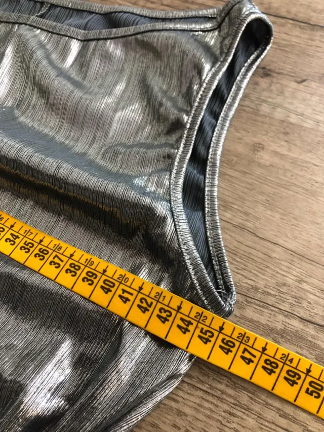 Vestido fiesta plateado