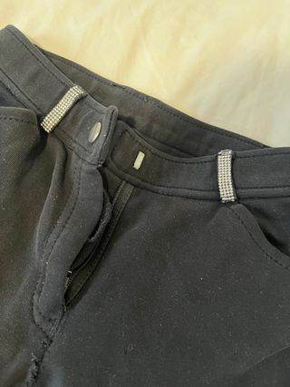 Pantalones de equitación negros con diamantes