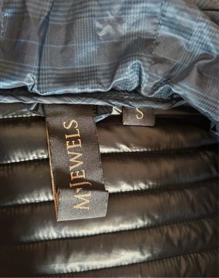 Giubbotto imbottito blu e grigio