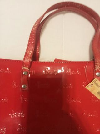 Bolso y cartera Harrods rojo