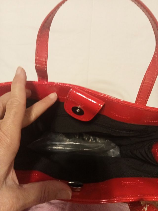 Bolso y cartera Harrods rojo