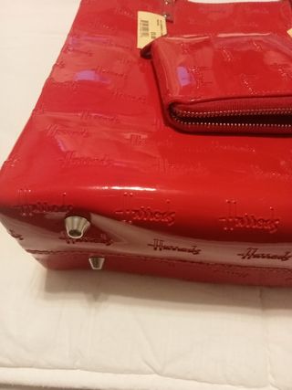 Bolso y cartera Harrods rojo