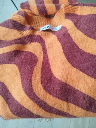 Jersey Zara Naranja y Morado.Zara