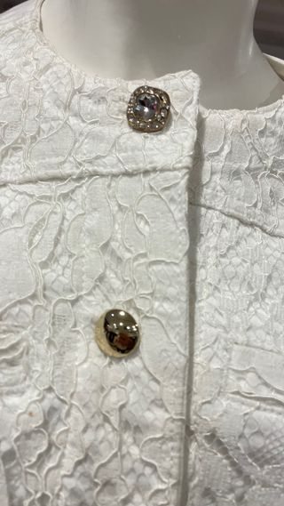 Giacca donna pizzo bianca