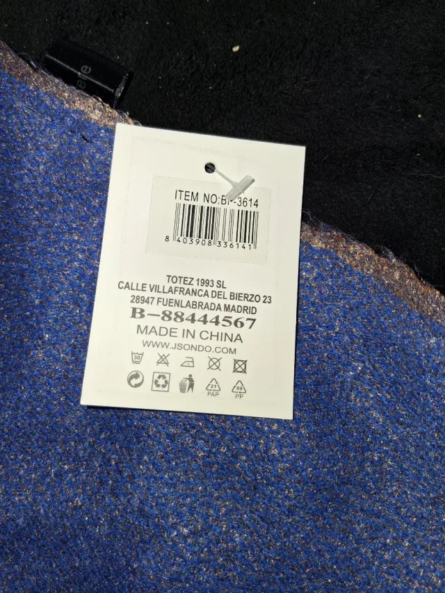 Fular grande azul 1,84x0,70