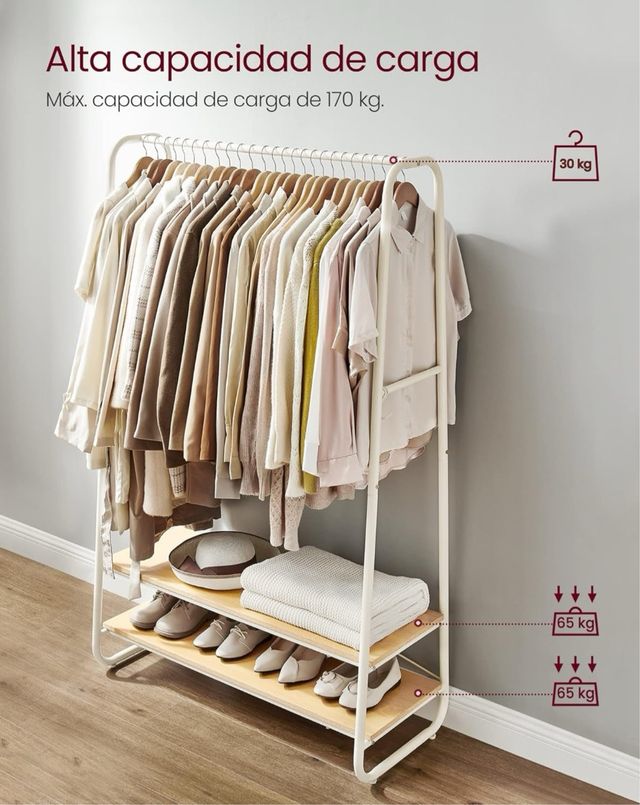 Perchero/burro VASAGLE Metal y maferamader roblet