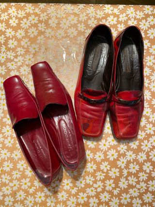 2 Pares Mocasines Piel Mujer