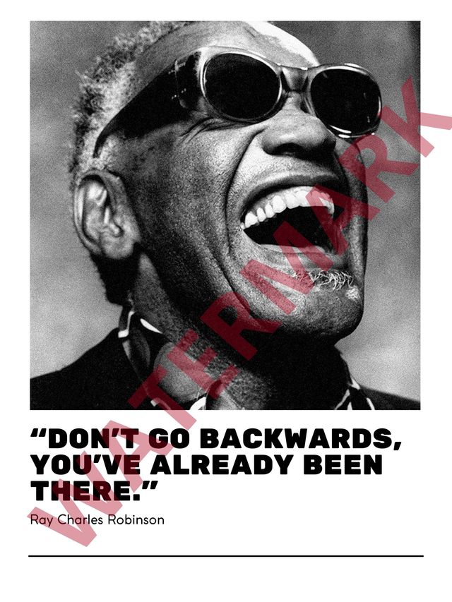 Ray Charles - quadro stampa Musica cornice 40x30