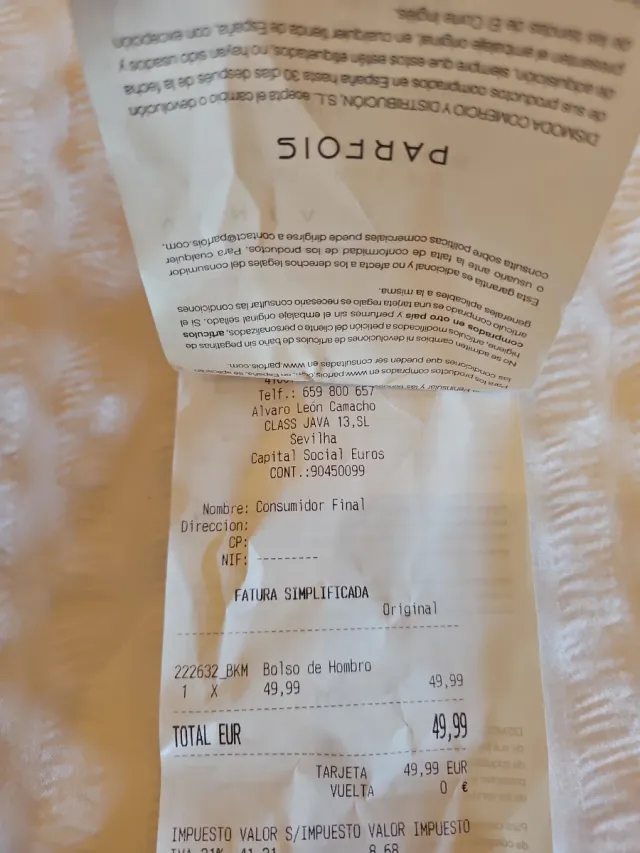 Bolso piel negro Parfois Nuevo