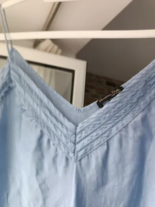 Top lencero Massimo Dutti azul