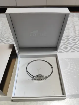 Pulsera Lotus Style Plata Corazones