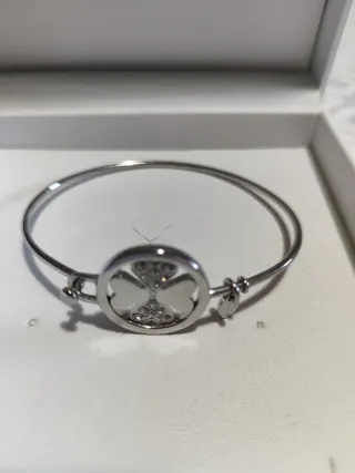 Pulsera Lotus Style Plata Corazones