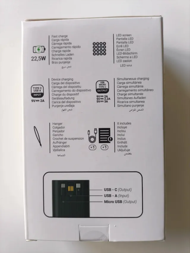 Powerbank ALE-HOP 10000 mAh Carga Rápida