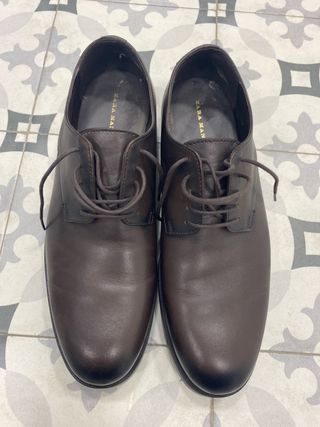 Zapatos de vestir Zara marrones de piel