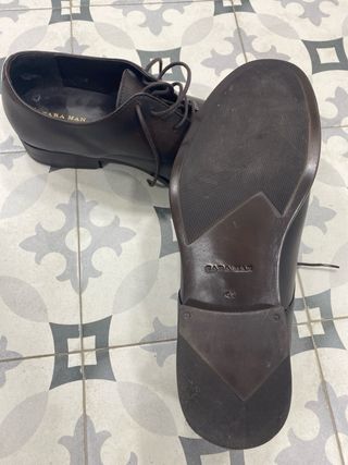 Zapatos de vestir Zara marrones de piel