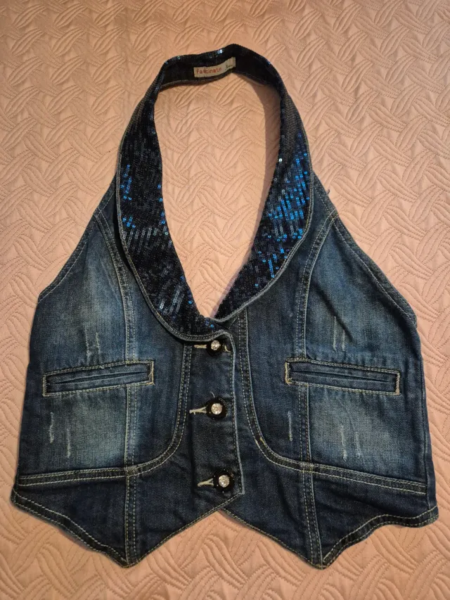 Chaleco vaquero lentejuelas