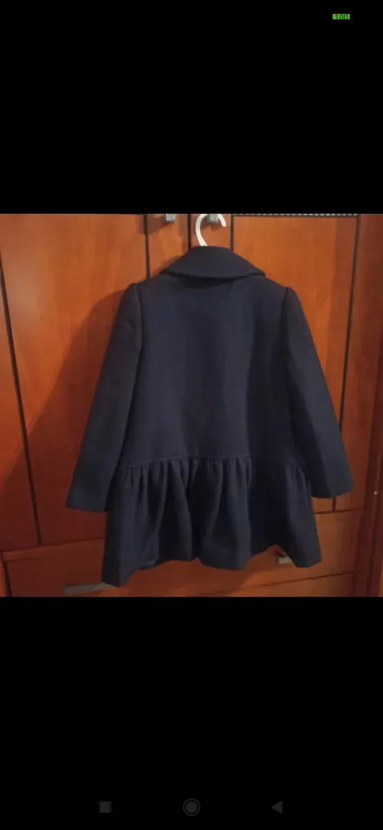 Abrigo paño azul marino niña