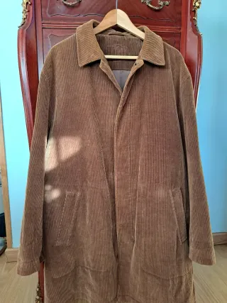 Abrigo de pana para hombre marrón