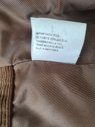 Abrigo de pana para hombre marrón