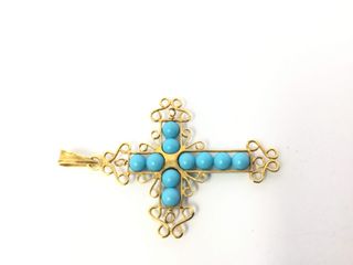 E456692-0 Crucifijo Oro 18K Con Coral