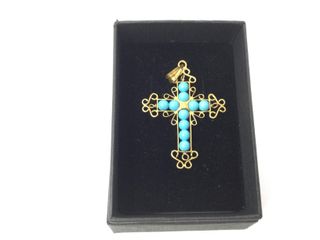 E456692-0 Crucifijo Oro 18K Con Coral