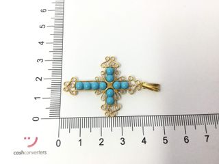 E456692-0 Crucifijo Oro 18K Con Coral