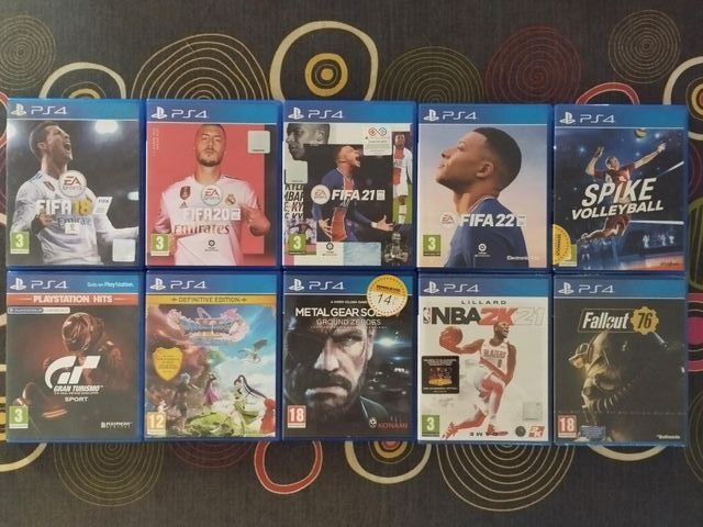 Lote Juegos PS4: FIFA, Fallout, Gran Turismo, MGSV