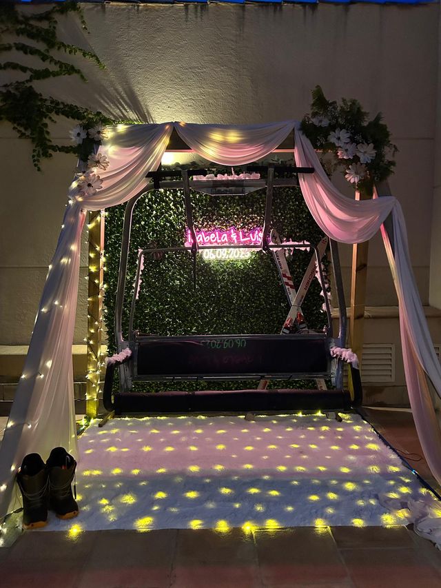 Columpio telesilla de esquí restaurado