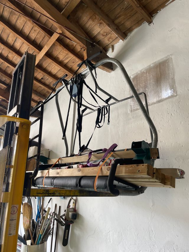 Columpio telesilla de esquí restaurado